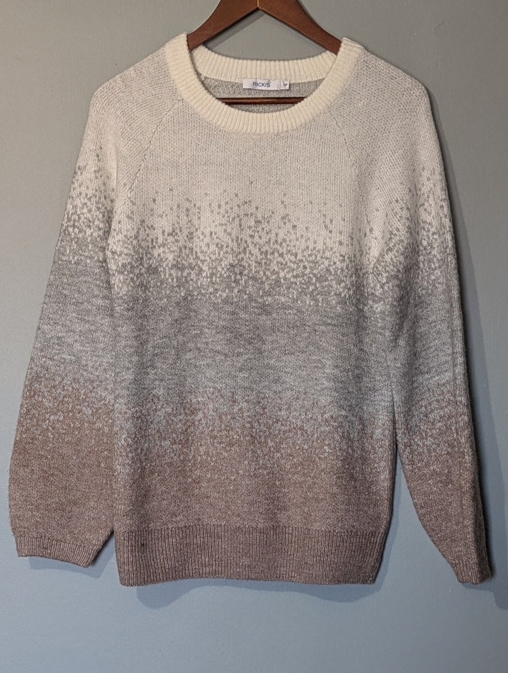 Ricki's Women's Ombre Crewneck Sweater Shimmer Apres-Ski